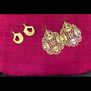 2 Pairs of Vermeil earrings